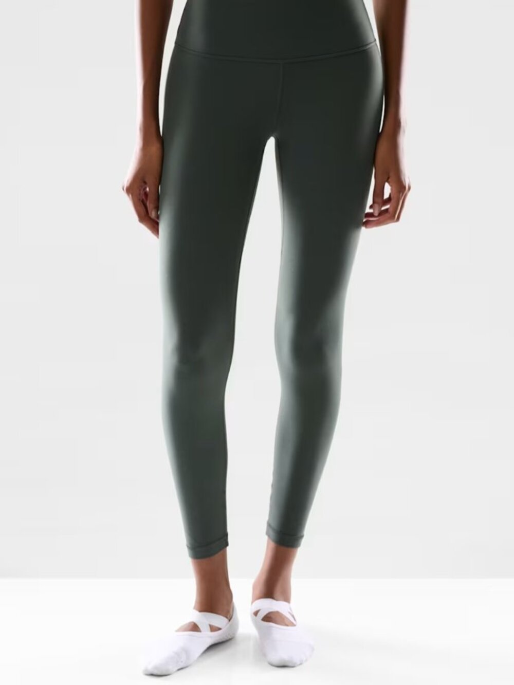 NWT Aritzia GOLDEN BUTTER Cheeky Hi-Rise 26" Legging Mineral Green 2